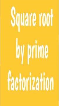 #Easy way to find the square root