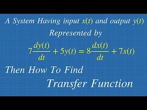 Control System || Transfer Function From Differential Equation | Solved Problem