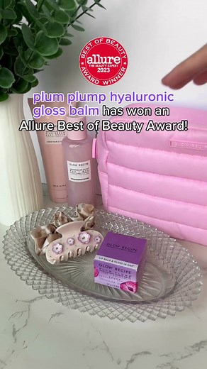 and @Allure’s best lip balm award goes to Plum Plump Hyaluronic Gloss Balm! 💜✨ #glowrecipe #lipbalm #TikTokMadeMeBuyIt