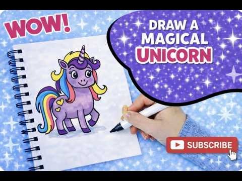 How to Draw a Magical Unicorn 🦄 Easy Unicorn Drawing for Kids | Step by Step Tutorial