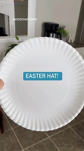 Paper plate Easter egg hat! #kidscrafts #easter #paperplatecrafts | Kids Craft Barn
