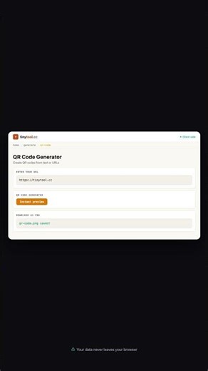 QR Code Generator — Free Online Tool | TinyTool.cc
