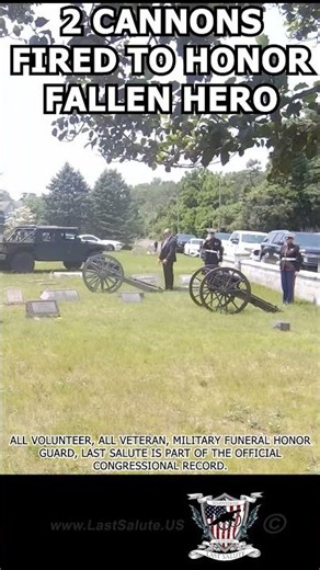 2 Cannons Fired to honor fallen hero #military