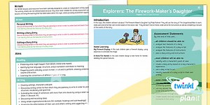 Explorers: The Firework-Maker’s Daughter Y3 Planning Overview To Support Teaching on ‘The Firework-Maker’s Daughter’