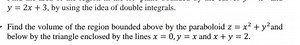 finding volume using triple integration... | Filo
