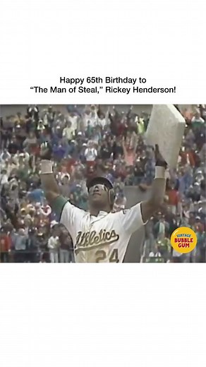 Vintage Bubble Gum on Instagram: "On May 1, 1991, Rickey Henderson broke Lou Brock’s Major League record by stealing his 939th base. Henderson then pulled the historic bag from the ground and raised it above his head. The game was briefly paused, and the Oakland Athletics outfielder delivered his now-famous speech to the crowd at the Coliseum, announcing, “Today, I am the greatest of all time!” Henderson finished his 25-year Big League career in 2003 with 1,406 stolen bases. He was inducted into
