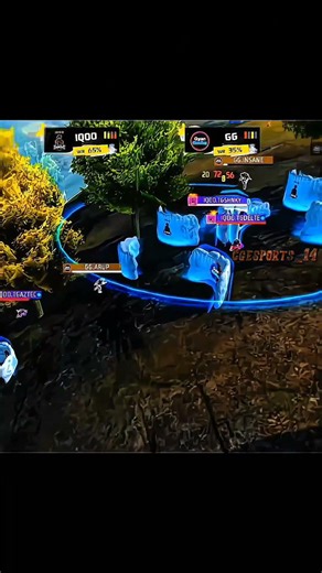 GYAN GAMING VS IQ TG GAMING 3V4 INTENS FIGHT ☠️☠️ #freefire #freefireclips #shorts #short