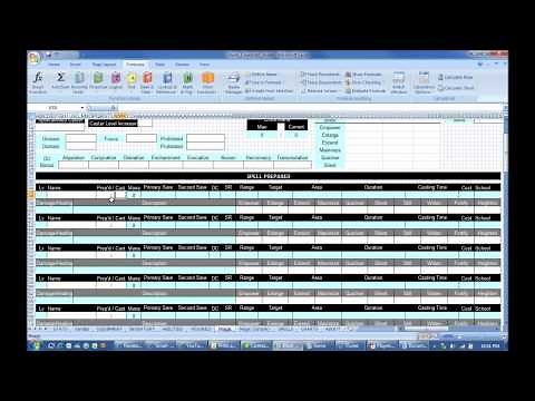 D&D 3.5 Excel Character Sheet Tutorial II: Spells, Psionics, and Sidekicks