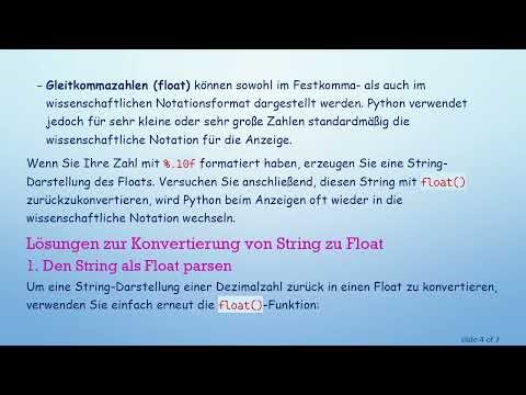 Verständnis der Umwandlung von als String formatierten Dezimalzahlen in float in Python
