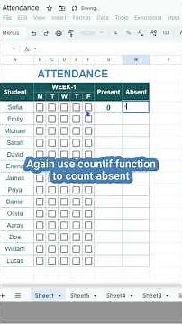Create an attendance tracker in Excel in minutes ⏱️📊