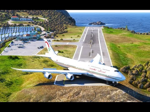 “Extreme Cliffside Takeoff! Royal Morocco Boeing 747 Battles Short Runway Departure”