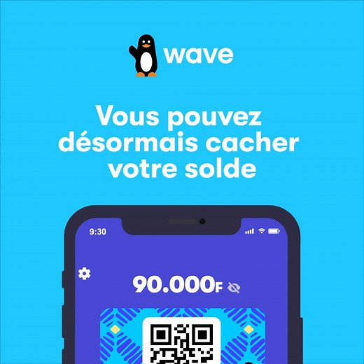 Du nouveau chez Wave 🎉🎈🤩 Vous pouvez désormais masquer votre solde et effectuer vos transactions en toute tranquillité. Téléchargez maintenant Wave sur Play Store et App Store ➨ https://www.wave.com/fr/ #Wave #WaveCI #TonDjeEstCale | Wave Côte d'Ivoire