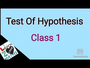 Statistical Inference :Test of hypothesis-Hypothesis & its Classification(മലയാളം).