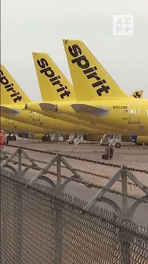Spirit Airlines plane lands in Goodyear