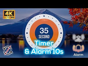 00:35s 🔔 35 Second TIMER with Tick Tock Sound Every Second and Alarm for 10s - No Loop