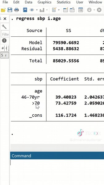 Linear regression with categorical predictor in STATA #Shorts