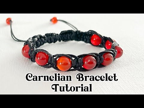 Easy wax cord bracelet | DIY macrame bead bracelet