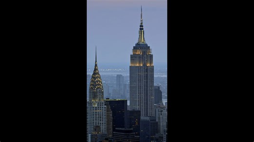 Empire States majestet: Luftfotoer over Manhattan, nattescener.