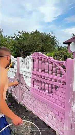 Spraying Pink Perfection: How DIY Paint Jobs Transform Drab Fences