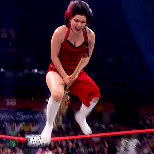 4.3M views · 55K reactions | #OnThisDay in 2023: Hikaru Shida battled Abadon in a spine-chilling Fright Night Fight for the AEW Women’s World Title!  | All Elite Wrestling | Facebook