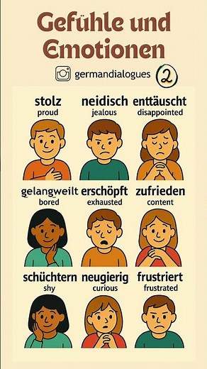 Learn German Emotions 😊 | A1–A2 Vocabulary | Gefühle und Emotionen – Part 2