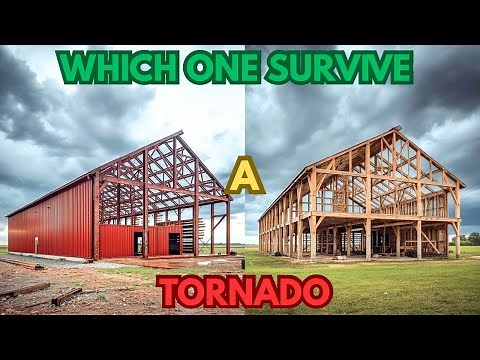Red Iron vs Wood Post Frame Barndominium: Which Survives a Tornado? (Engineer's Truth)