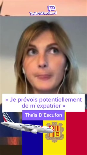 « Je prévois potentiellement de m'expatrier, notamment à cause de tous les problèmes judiciaires que je rencontre. » « Je ne veux pas avoir de casier judiciaire parce que ça complique un petit peu ce genre de choses. Donc, si je peux faire reculer une condamnation au maximum, je le ferais jusqu’au bout. » - Thais D’Escufon Contexte : Invités de l'émission Les Braves, Thaïs d'Escufon et Daniel Conversano sont revenus sur l'actualité de la militante. L'échange s'est concentré sur sa récente condam