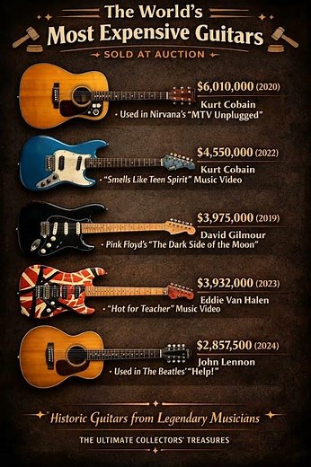 The Most Expensive Guitars sold at auction