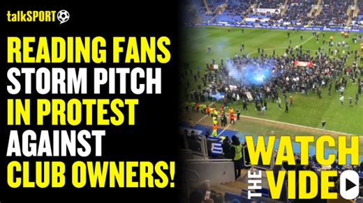 Reading match abandoned as fans storm pitch and Port Vale supporters join protest with chant