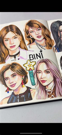 Replying to @Amara Uy drawing bini lightstick #bini #maloiricalde #mikhalim #kpop #drawing