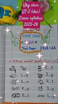 Ukg english exam syllabus. English worksheets for ukg. December UT syllabus #ukg #ukgworksheets