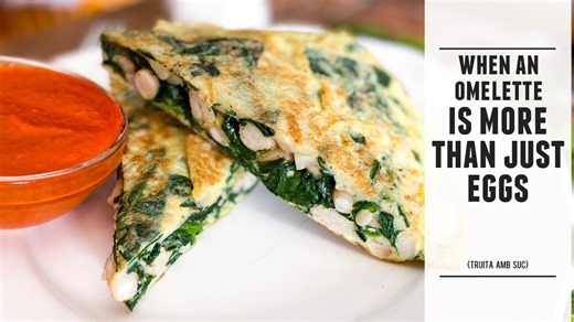 The most epic Spanish omelette: White bean & spinach recipe