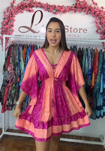 75 cores agora disponíveis 😍🛍️ Rosa choque é a cor usada no vídeo🩷 Veste do 36 ao 46✅ Aproveite enquanto ainda tem bastante opção 🤭 #vestido #vestidolindo #vestidoindiano #fyp