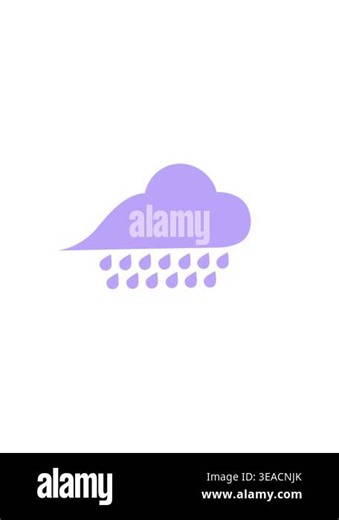 horizontally vibrating animation of raincloud cartoon Stock Video Footage - Alamy
