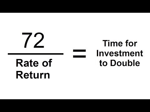 When will my investment double? Rule of 72