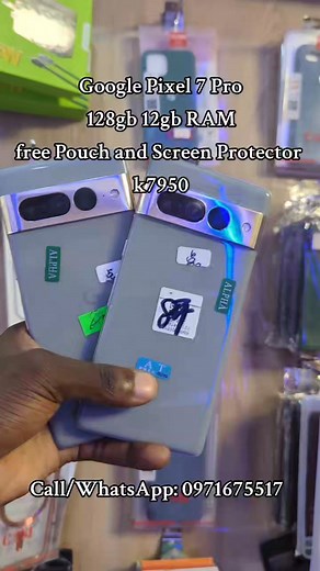 Get the powerful Google Pixel 7 Pro 128GB with 12GB RAM for an unbeatable price of K7950! PLUS: Enjoy these FREE essentials: ✨ Premium Pouch ✨ Screen Protector ✨ USB-C Cable Experience the best of Google's innovation, with stunning camera capabilities, lightning-fast performance, and more! Don't miss out! Grab your Google Pixel 7 Pro today and discover a smarter way to mobile! Call/Text/WhatsApp: 0971675517 Chachacha House, Opposite Society Business Park, Lusaka, Zambia. | JS Electronics