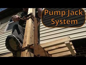 DIY Wooden Pole Pump Jack System