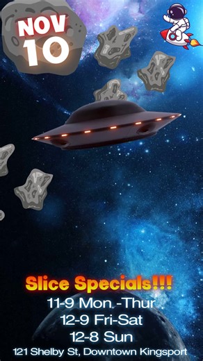 拾 You asked, and we’ve got you covered! We're now serving lunch 7 days per week! Stop by and grab our ready-to-go slice combos!  Slice + Drink for just $6.49 Slice + Drink + Fresh Salad for only $8.99 Quick, tasty, and waiting for you!  | Galaxy Pizza & Arcade | Facebook