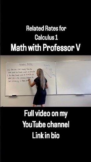 Related Rates Tutorials for #calculus #mathwithprofessorv #relatedrates