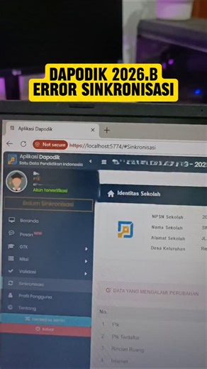 Dapodik 2026.B error saat sinkronisasi padahal status tidak ada yang invalid #dapodik #guru #sekolah | TepiLayar