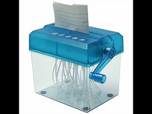 Hand Operated Manual Paper Shredder Cutter | A5 Paper Compatible, Strong Steel Blades (Transparent)