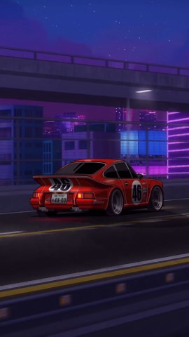 Jerry Fei | Beautiful 911 animation work special made for owner @porsche.party Thanks for the commission🙏🏻 [ Wangan Retro Night 湾岸ミッドナイト ］ - Vertical... | Instagram