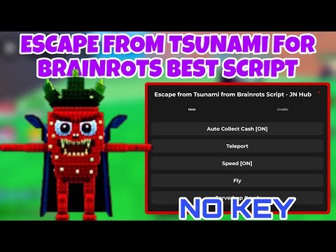 Escape Tsunami For Brainrots! BEST SCRIPT *NO KEY* - Auto Collect Cash, Dupe Brainrots, Max Speed 🌊