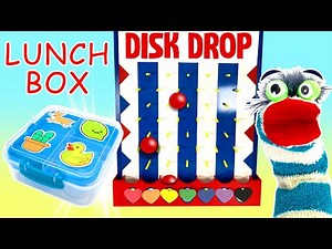 Fizzy and Phoebe Play The Disk Drop Game To DIY A Lunchbox Fun Games For Kids