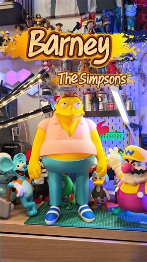Barney from The Simpsons 3D print #elegoo #3dprinting
