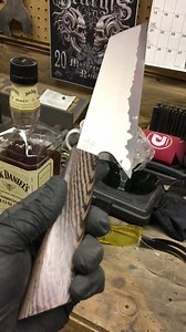 Lovin this wenge from Rob @robswildwood, goes with the nickel sanmai perfectly #🇺🇸usa #chef #cheflife #chefstalk #chefsofinstagram #chefknife #chefs #chefstable #sanmai #cooking #kitchen #slicendice #choppersrule | Rick Petko, RPD & Co.