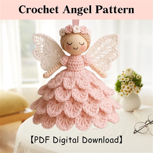 Crochet Angel Pattern, PDF Download, DIY Tutorial, Video Tutorial Included - Etsy