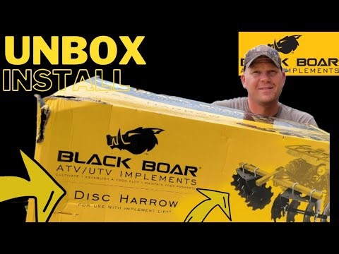 Black Boar Disk Harrow for ATV/UTV - Unbox and Install Video