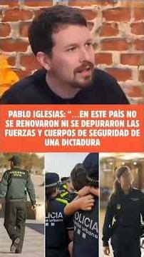 😲En este PAÍS no se RENOVARON ni se DEPURARON las FUERZAS y CUERPOS de SEGURIDAD de una DICTADURA