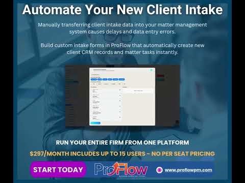 Eliminate manual data entry and start working on new cases instantly. ProFlow automates your new cli